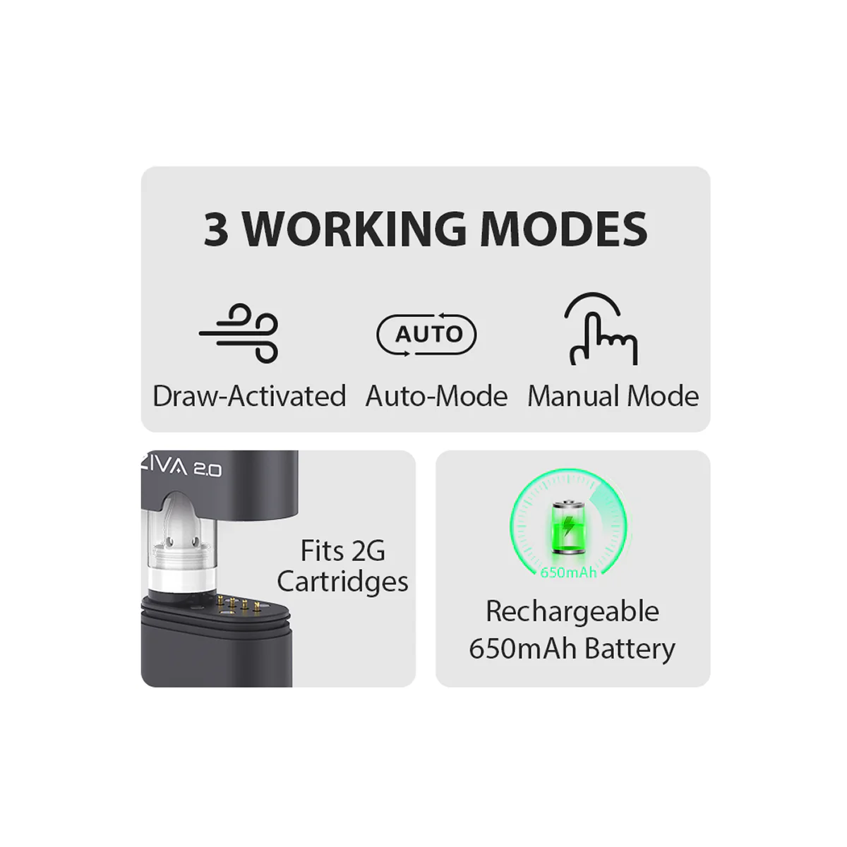 Yocan | Ziva 2.0 | 510 Battery - Image 6